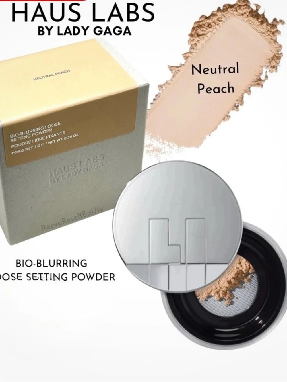 Haus Labs By Lady Gaga Neutral Peach Loose Setting Powder - new and sealed!